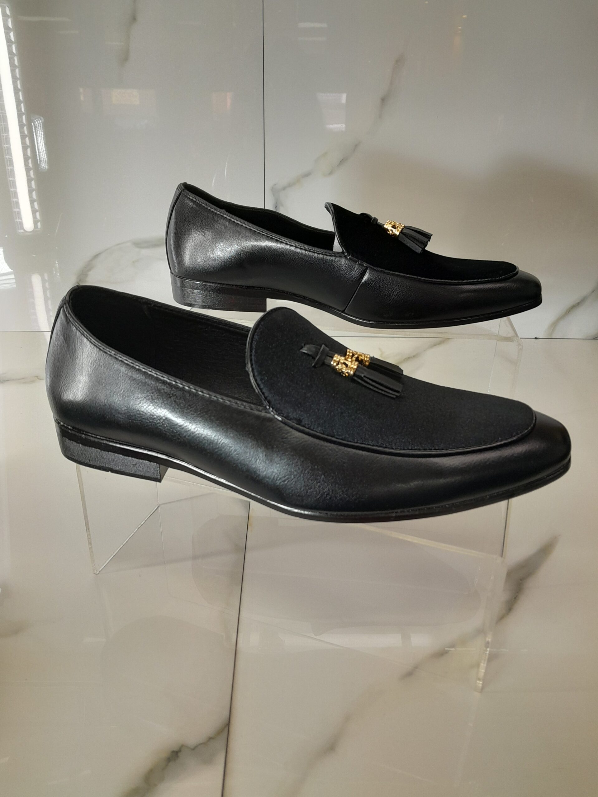 Mens Tassle Velvet Formal Black
